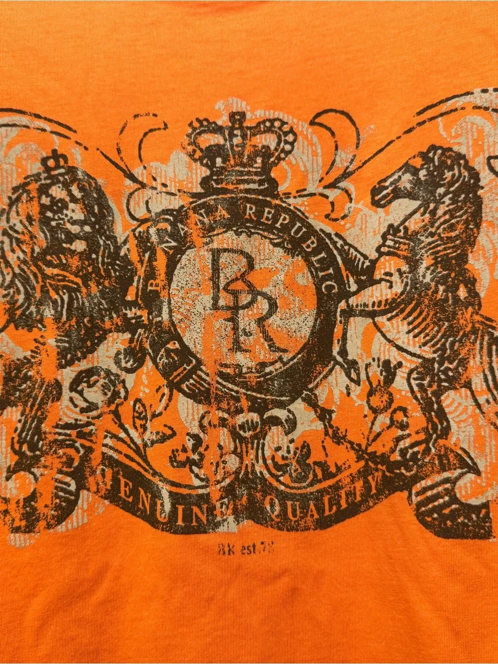 Banana Republic Orange Graphic Crew Tee